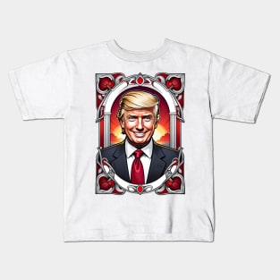 Donald Trump 2024 MAGA retro vintage floral design Kids T-Shirt